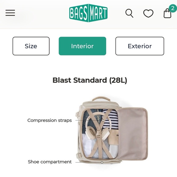 Bagsmart Blast Travel Backpack - 28L - Picture 5 of 6